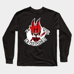 Entertained Alastor Sticker Long Sleeve T-Shirt